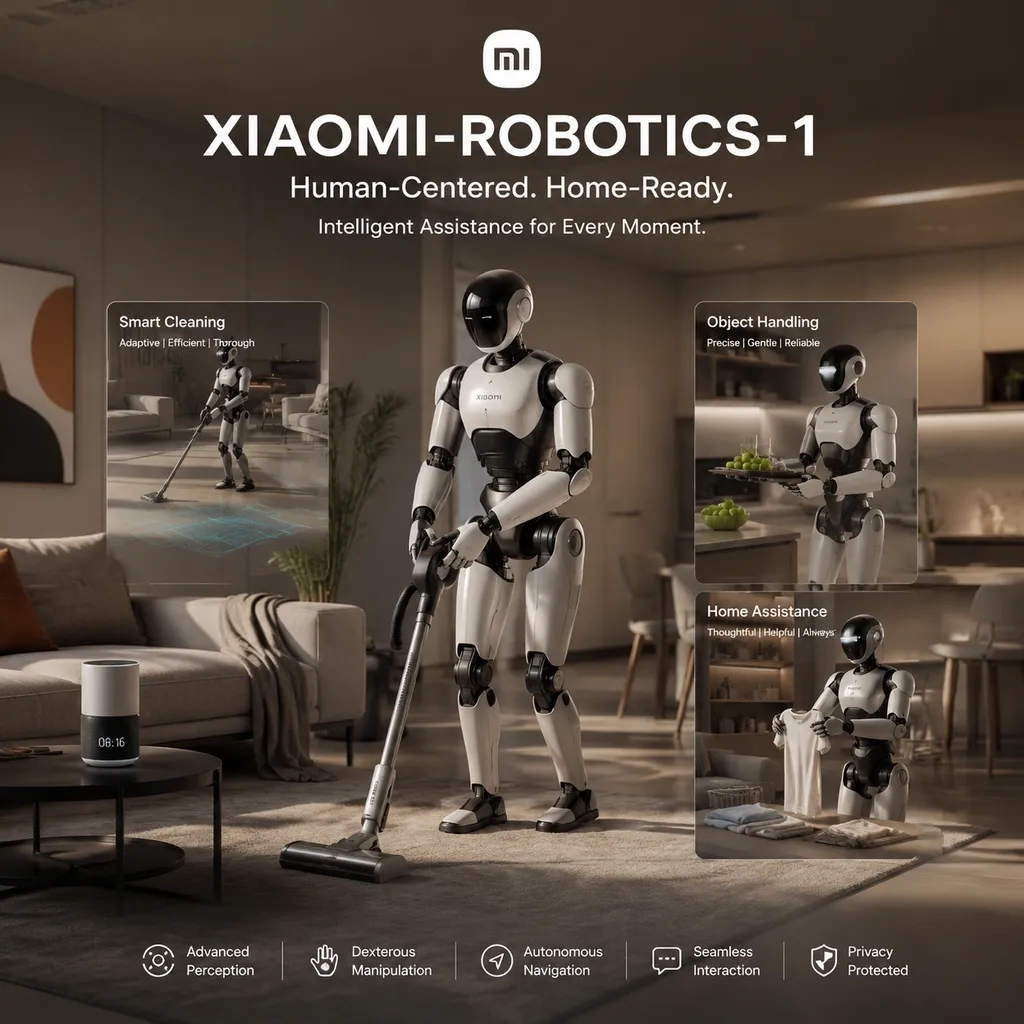 Official Xiaomi-Robotics-1 visual showing robot performing home tasks