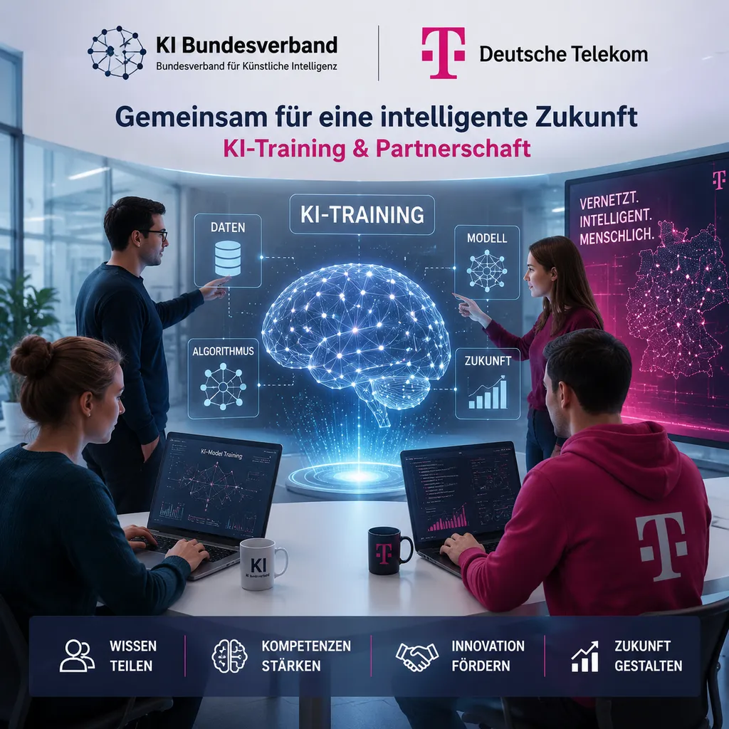 Diagram of KI Bundesverband and Deutsche Telekom training collaboration
