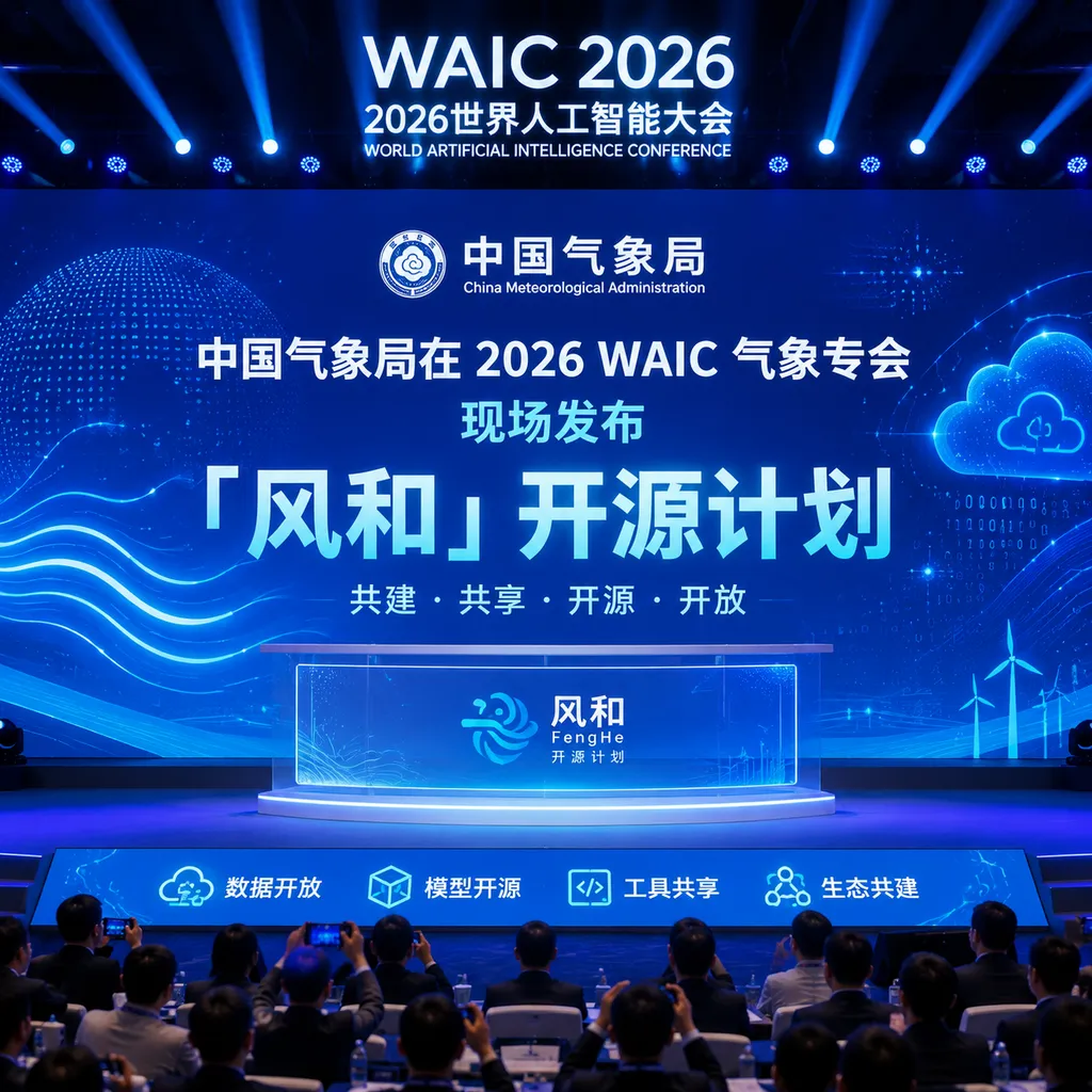 The China Meteorological Administration launches the open-source plan for “Fenghe” at the 2026 WAIC Meteorological Session