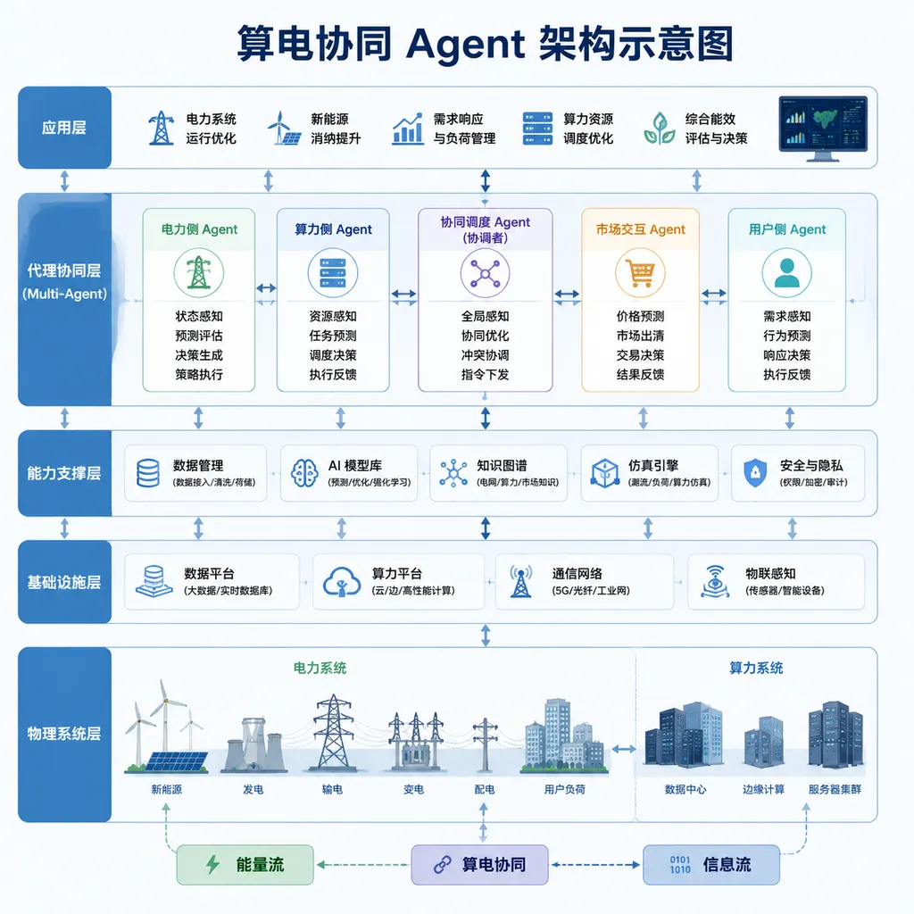 Compute–Power Coordination Agent Architecture Diagram