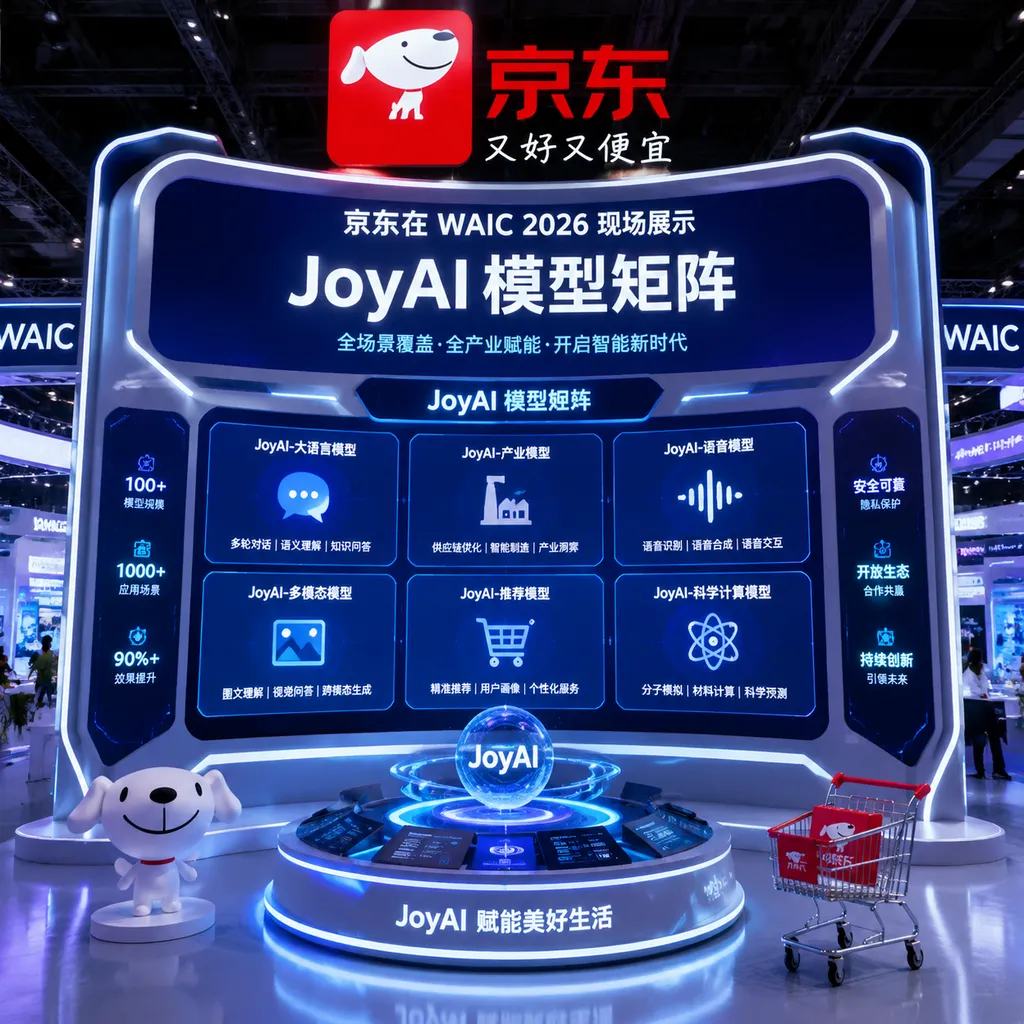 JD showcases the JoyAI model matrix at WAIC 2026