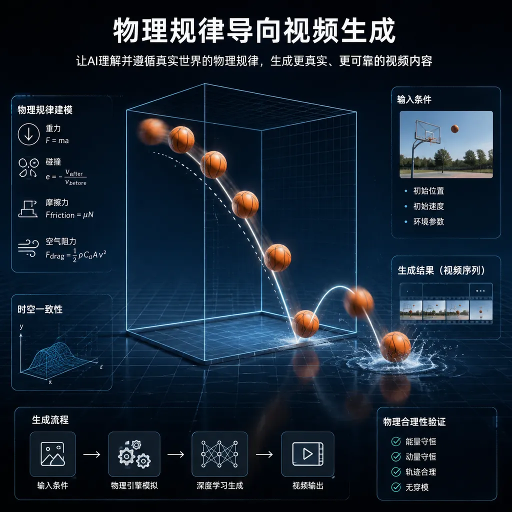 HiDream-O1-Video-1.0生成物理规律导向视频的概念配图