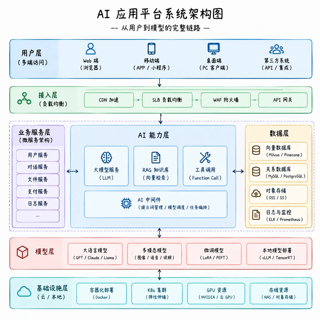 Claude 在 Excalidraw 画布中根据自然语言生成系统架构图,并继续修改节点和连线
