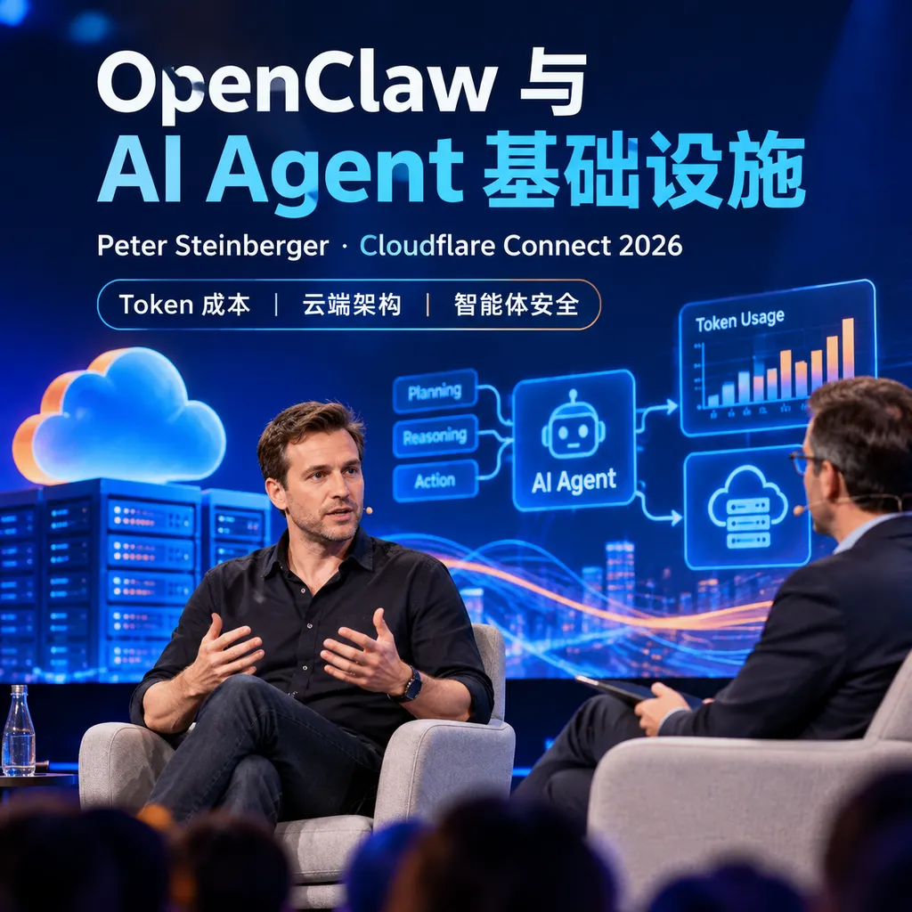 Peter Steinberger 在 Cloudflare Connect 2026 大会谈论 OpenClaw、Token 成本与 AI Agent 基础设施